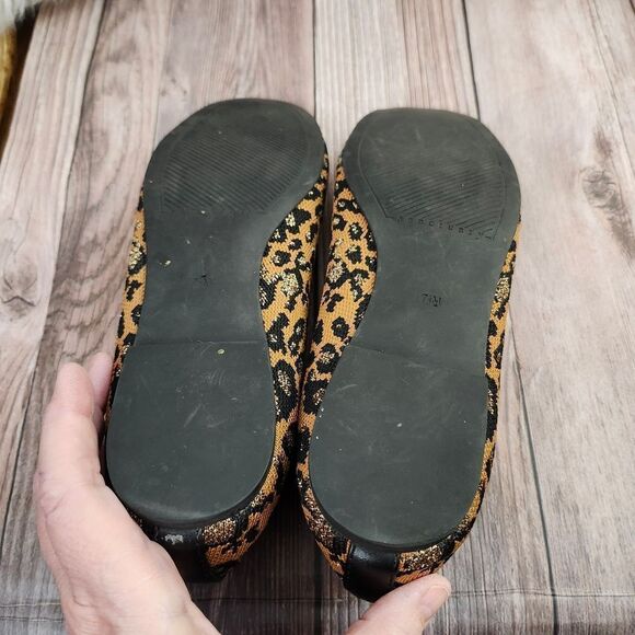 Sanctuary knit Leopard print ballet flats leather lining Sz 7.5 - Picture 9 of 12